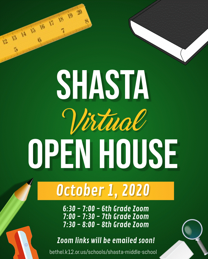 Shasta Virtual Open House poster