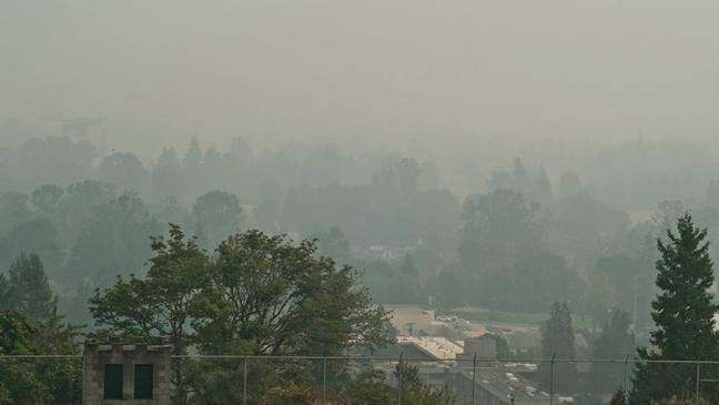 Eugene covered in smoke due to forest fires