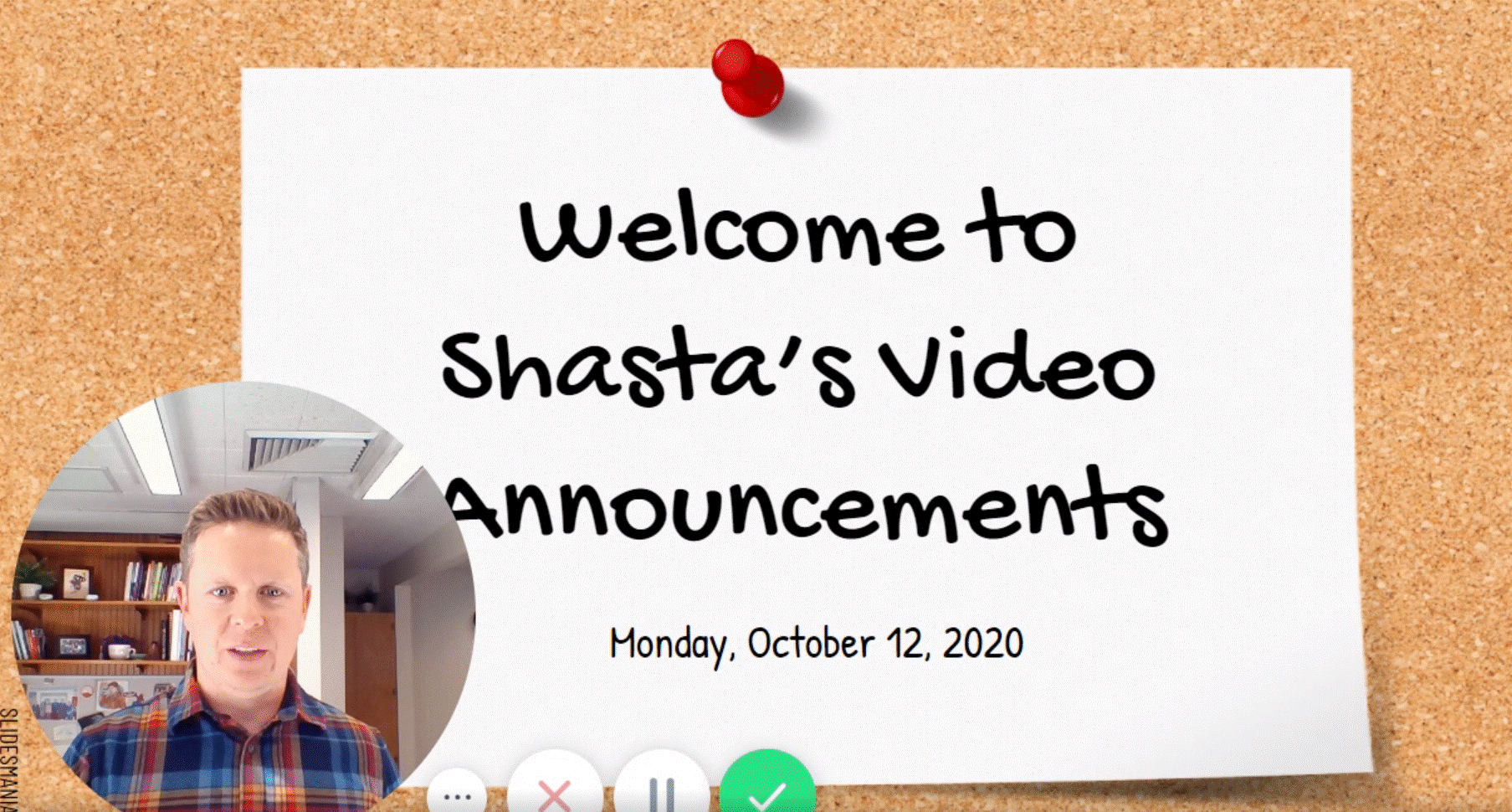 Shasta Weekly Video Announcements - Oct. 12 logo