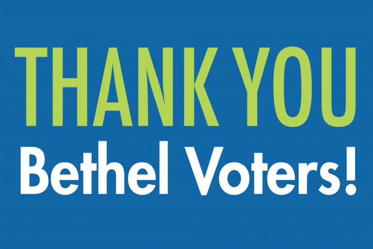 Thank you voters sign