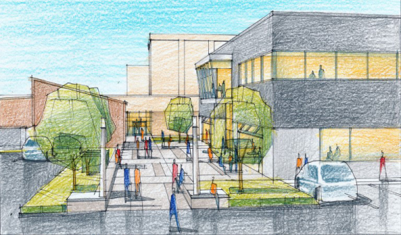 Artist rendering of WHS CTE building